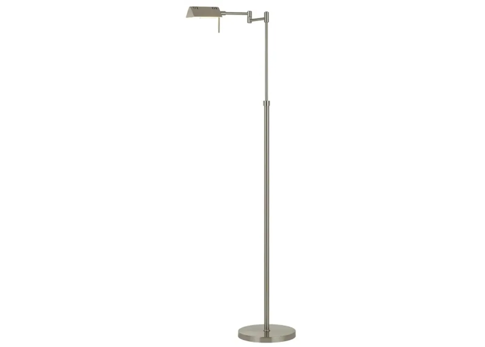 Pharmacy Adjustable Led Floor Lamp in Brushed Steel by Cal Lighting