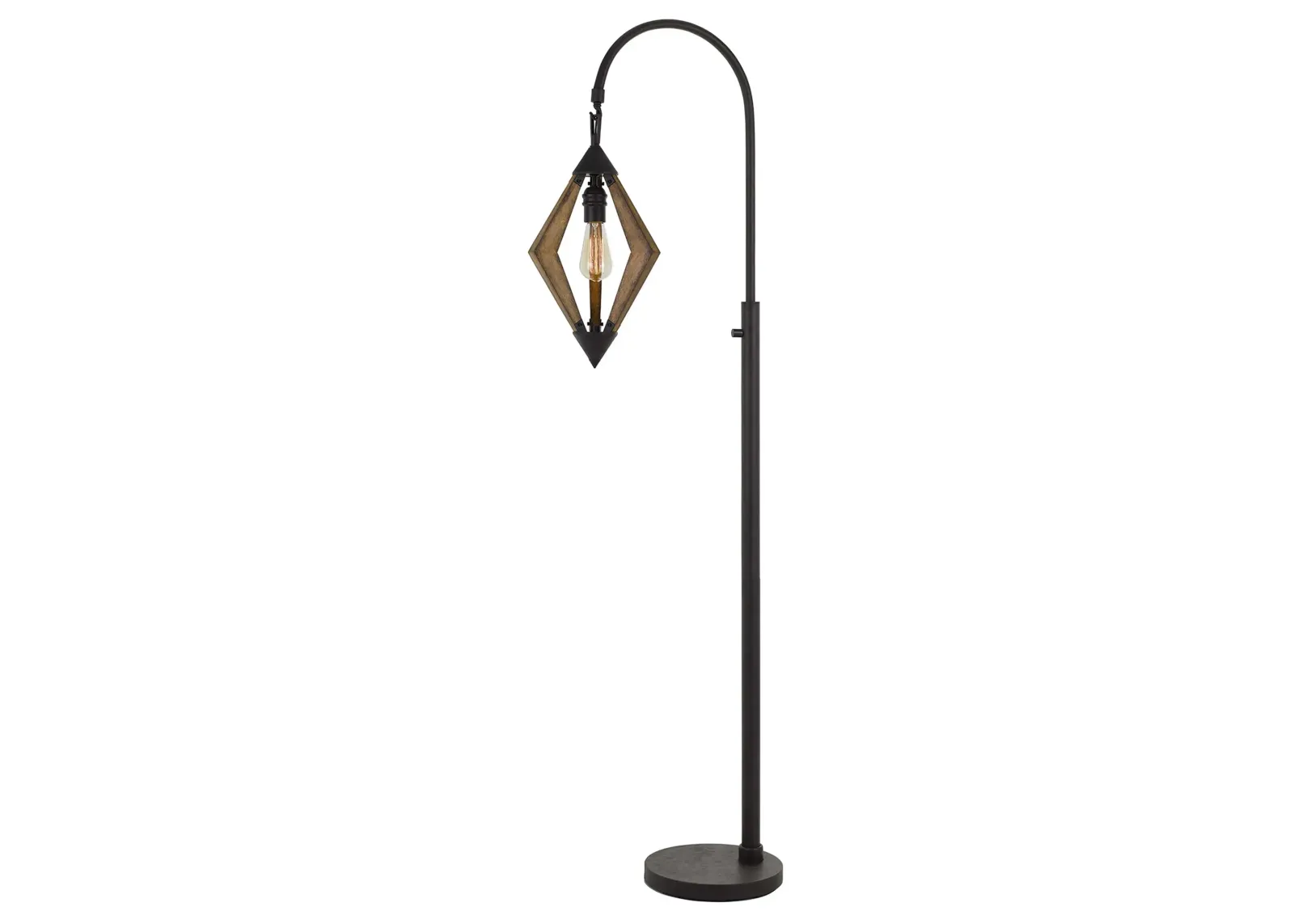 Valence Floor Lamp in Black/Wood by Cal Lighting