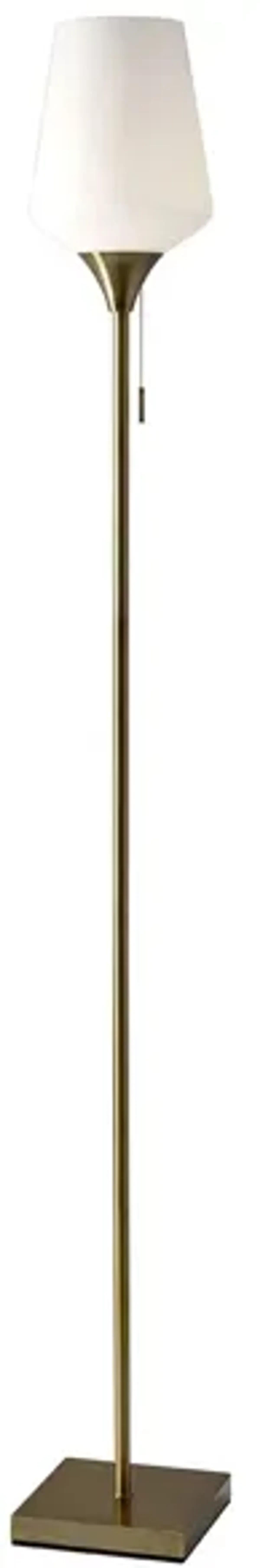 Roxy Floor Lamp in Antiqued Brass by Adesso Inc