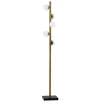Doppler 5 Light Floor Lamp in Antiqued Brass by Adesso Inc