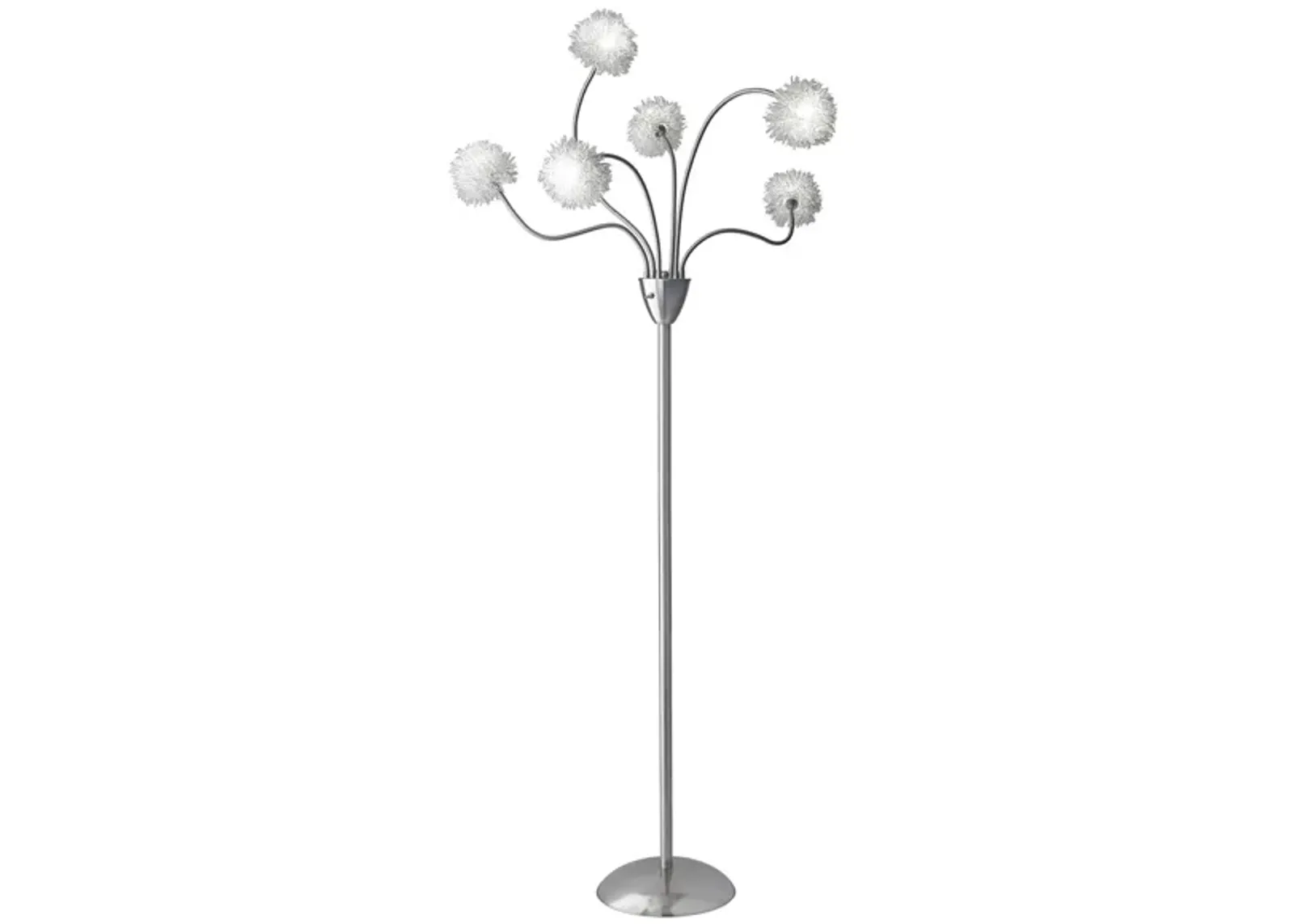 Pom Pom LED Floor Lamp in Silver by Adesso Inc