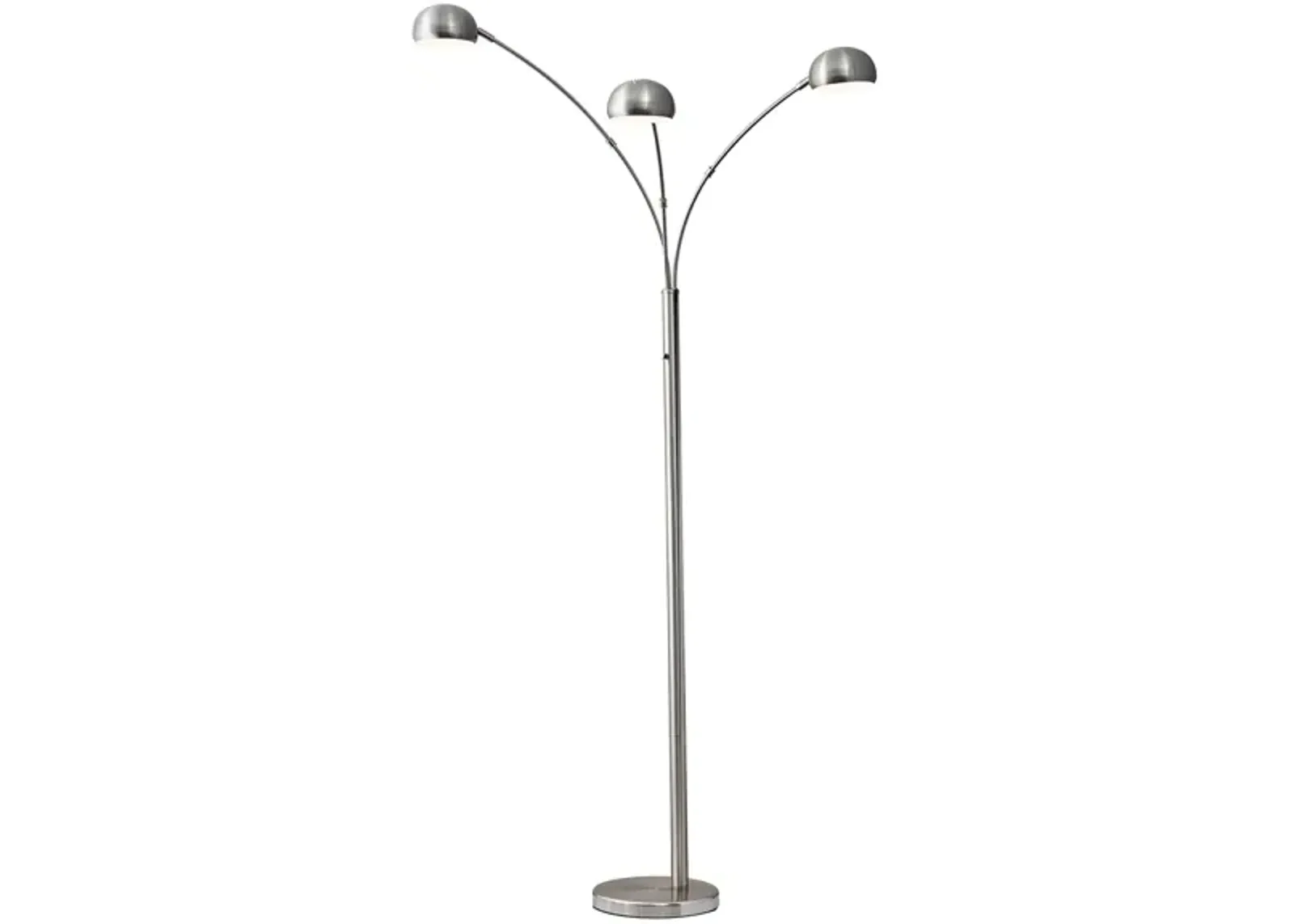 Domino Arc Floor Lamp in Silver by Adesso Inc