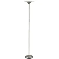 Solar LED Torchiere in Silver by Adesso Inc