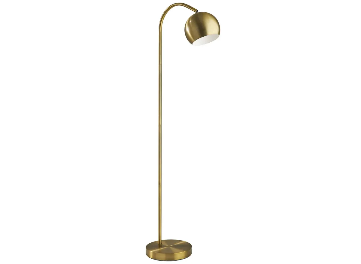 Emerson Floor Lamp in Antiqued Brass by Adesso Inc