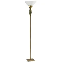 Murphy Torchiere in Antiqued Brass by Adesso Inc
