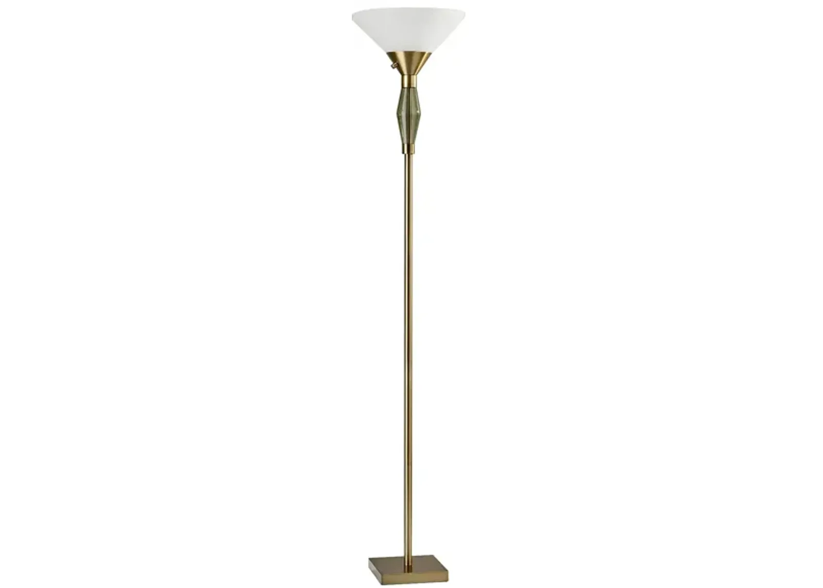 Murphy Torchiere in Antiqued Brass by Adesso Inc