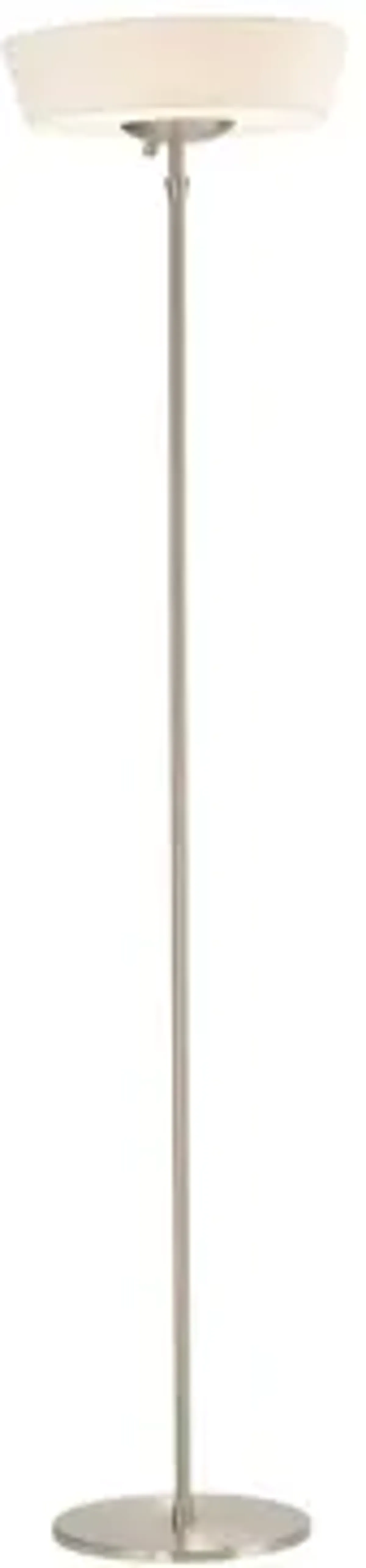 Harper Torchiere Floor Lamp in Silver with White Shade by Adesso Inc