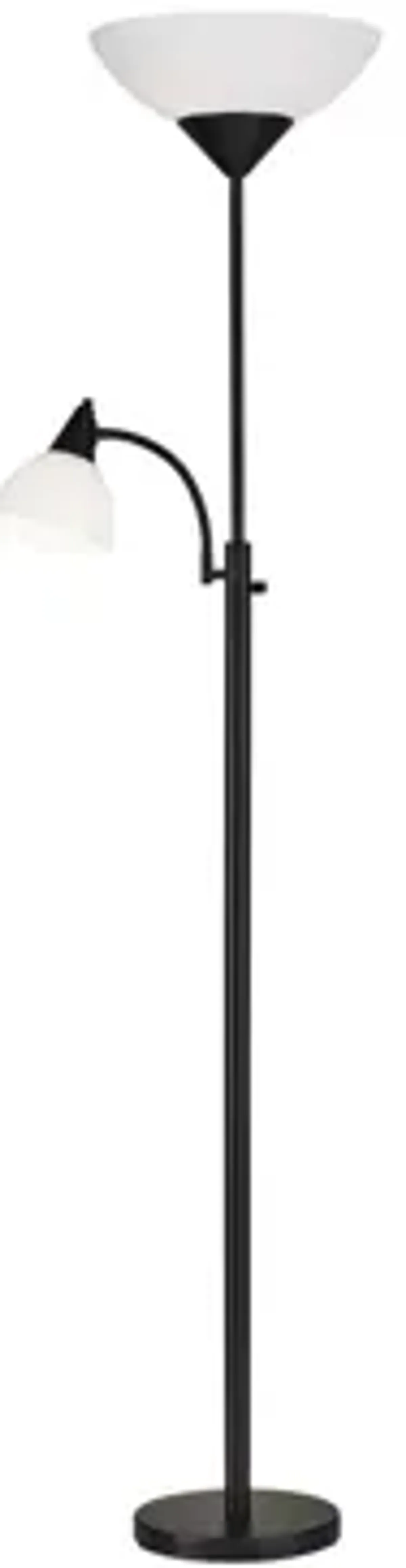 Piedmont Combo Torchiere Floor Lamp in Black by Adesso Inc