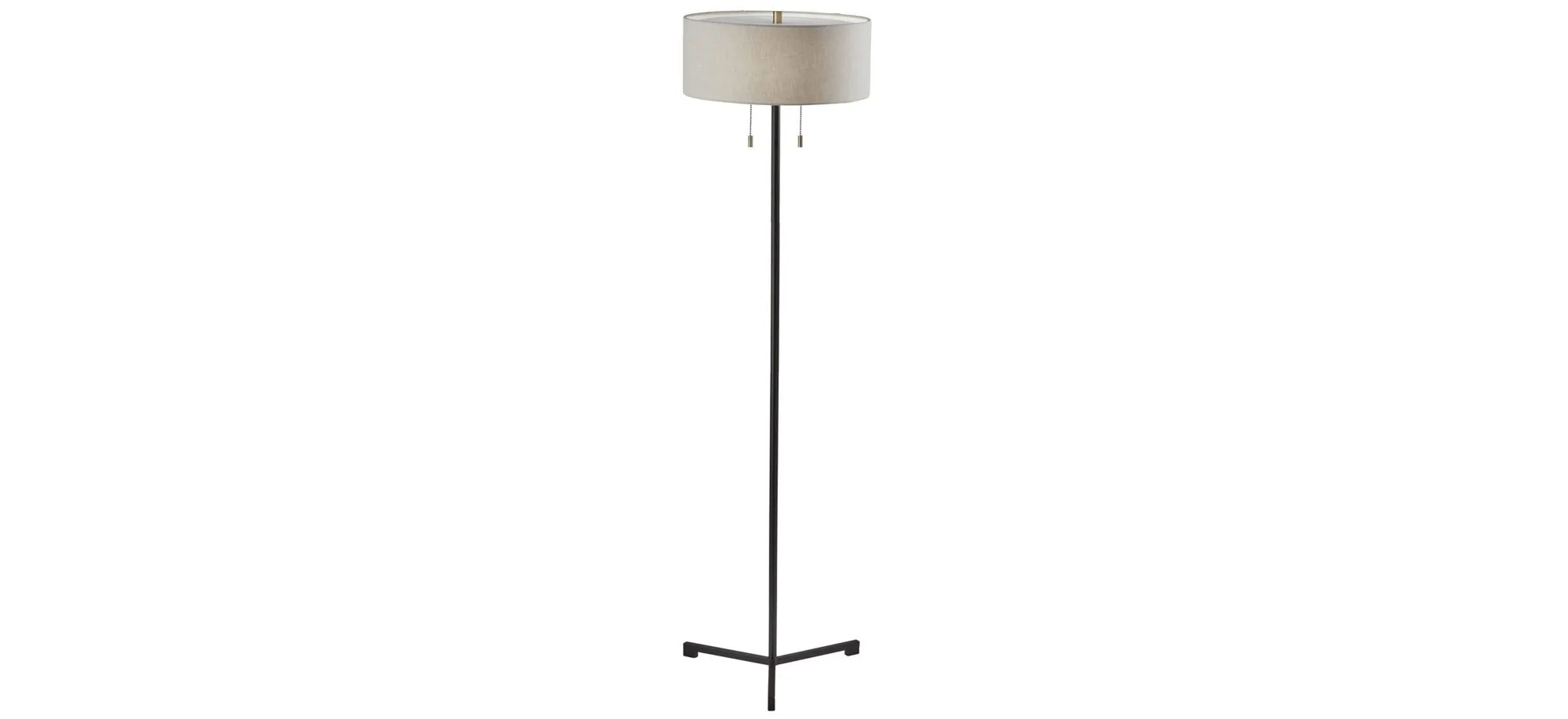 Wesley Floor Lamp in Black by Adesso Inc