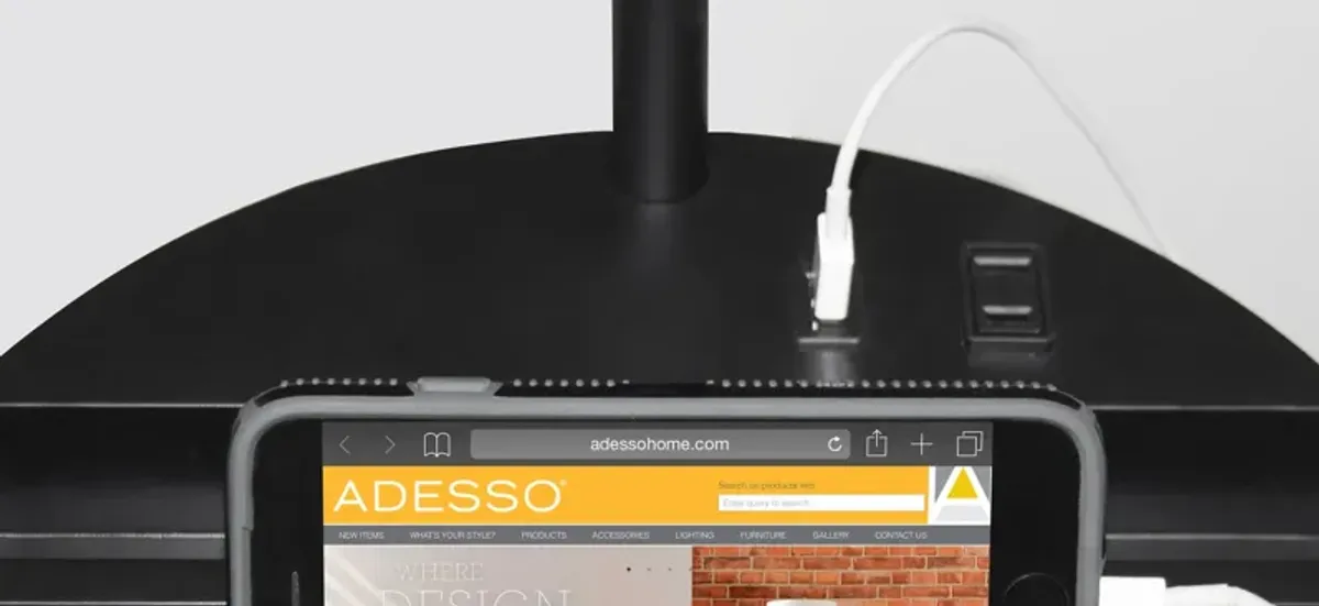 Charging Station Shelf Floor Lamp