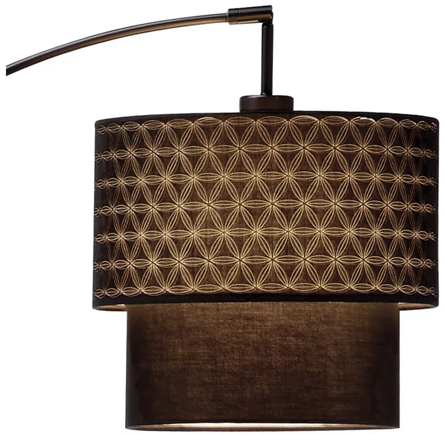 Gala Arc Floor Lamp in Black by Adesso Inc