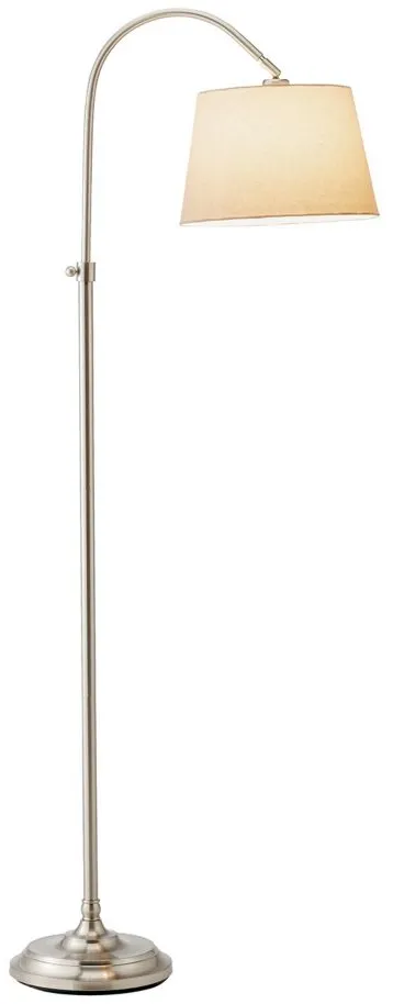 Bonnet Floor Lamp in Brushed Steel by Adesso Inc