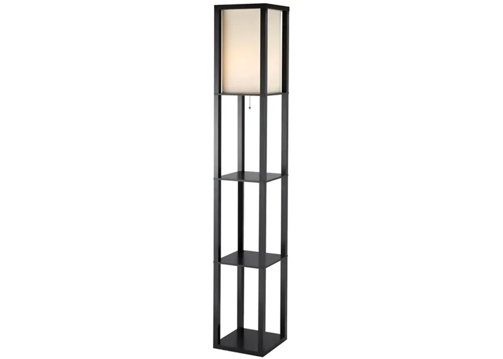 Titan Tall Shelf Floor Lamp in Black by Adesso Inc