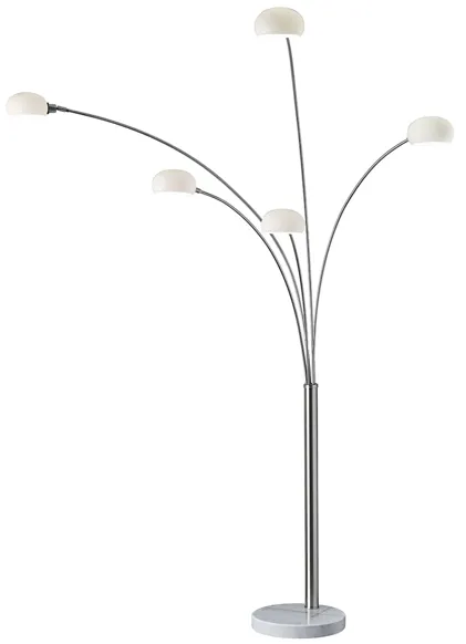 Luna Arc Lamp in Brushed Steel by Adesso Inc