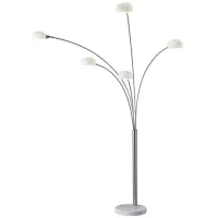 Luna Arc Lamp in Brushed Steel by Adesso Inc