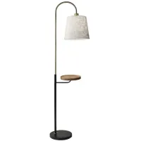 Jeffrey Shelf Floor Lamp in Brass by Adesso Inc