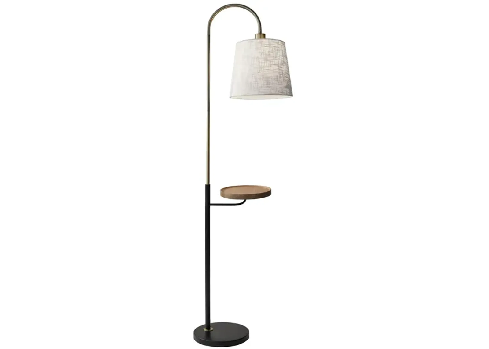 Jeffrey Shelf Floor Lamp in Brass by Adesso Inc