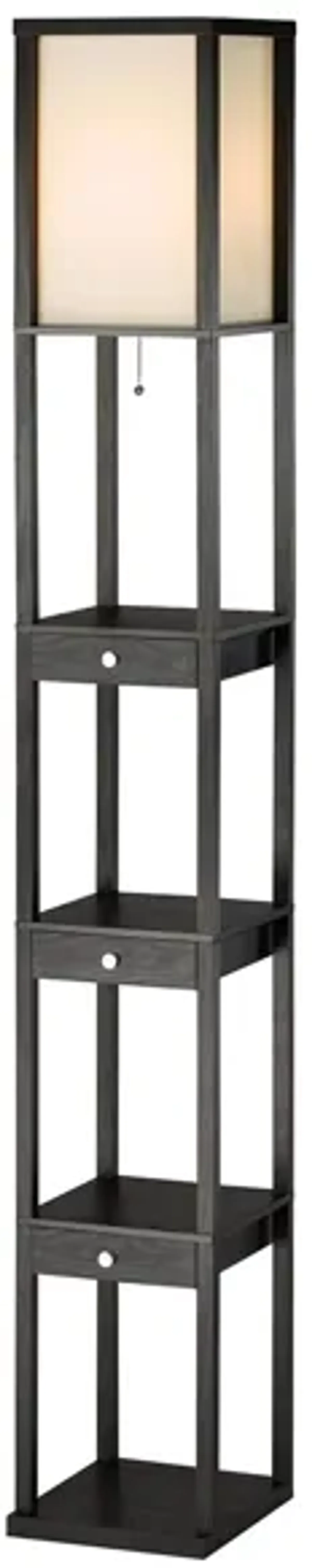 Murray Three Drawer Shelf Lamp in Black by Adesso Inc