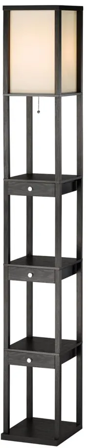 Murray Three Drawer Shelf Lamp in Black by Adesso Inc