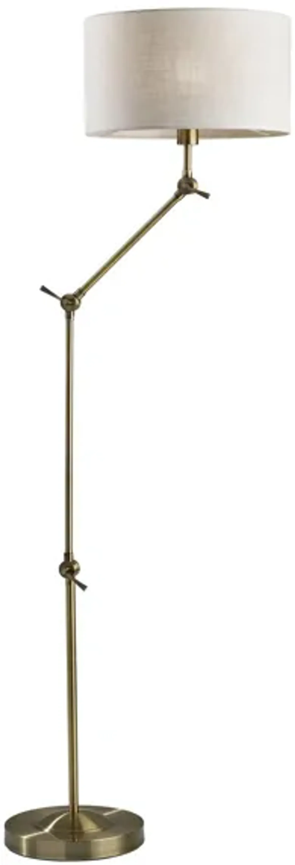 Willard Multi-Joint Floor Lamp in Antique Brass by Adesso Inc