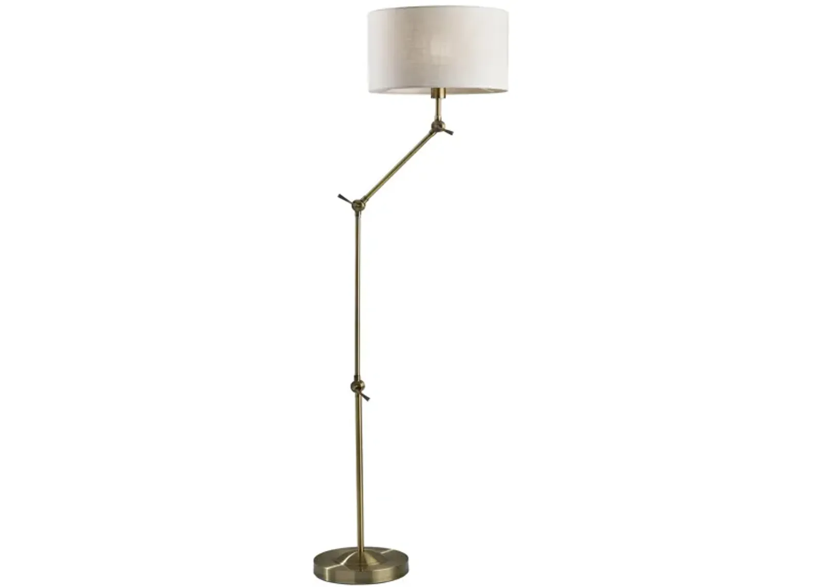 Willard Multi-Joint Floor Lamp in Antique Brass by Adesso Inc