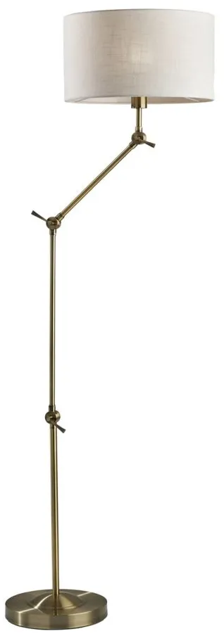 Willard Multi-Joint Floor Lamp in Antique Brass by Adesso Inc