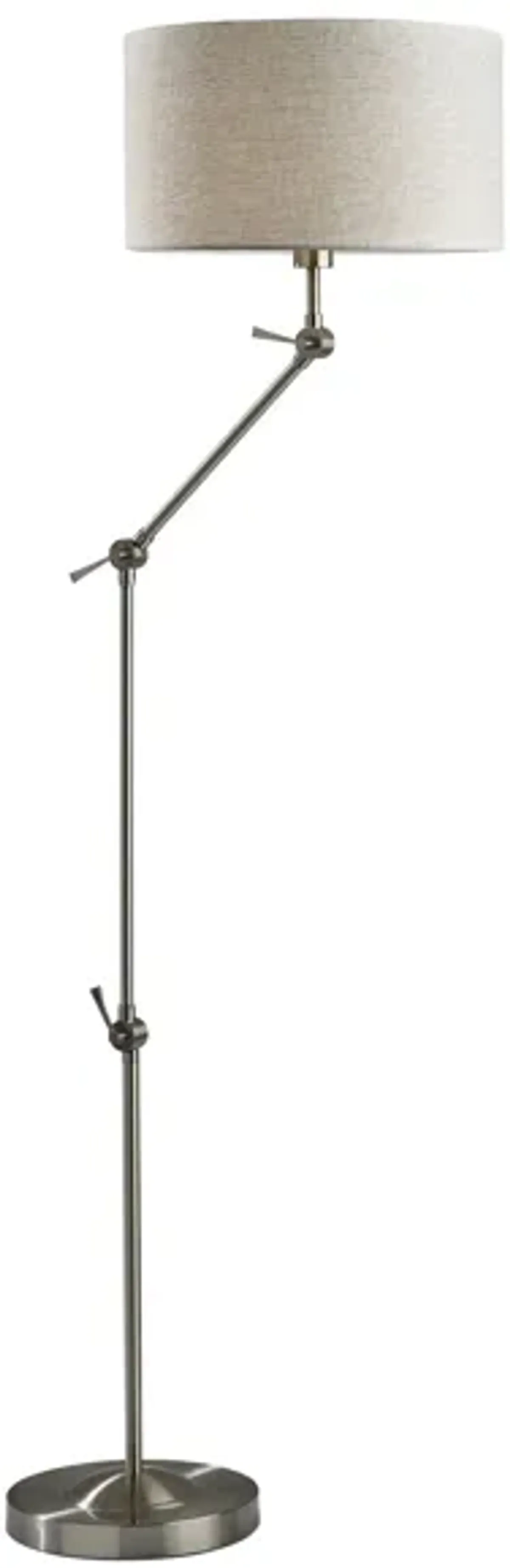 Willard Multi-Joint Floor Lamp in Brushed Steel by Adesso Inc