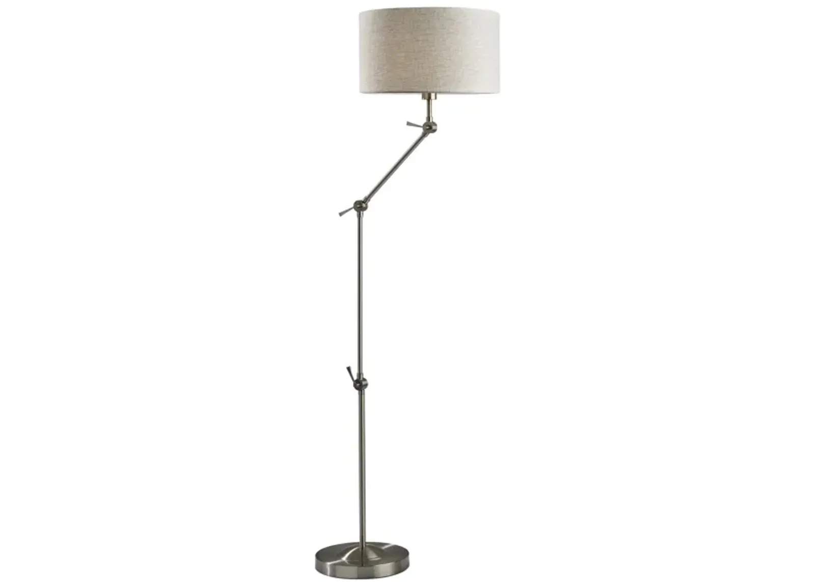 Willard Multi-Joint Floor Lamp in Brushed Steel by Adesso Inc