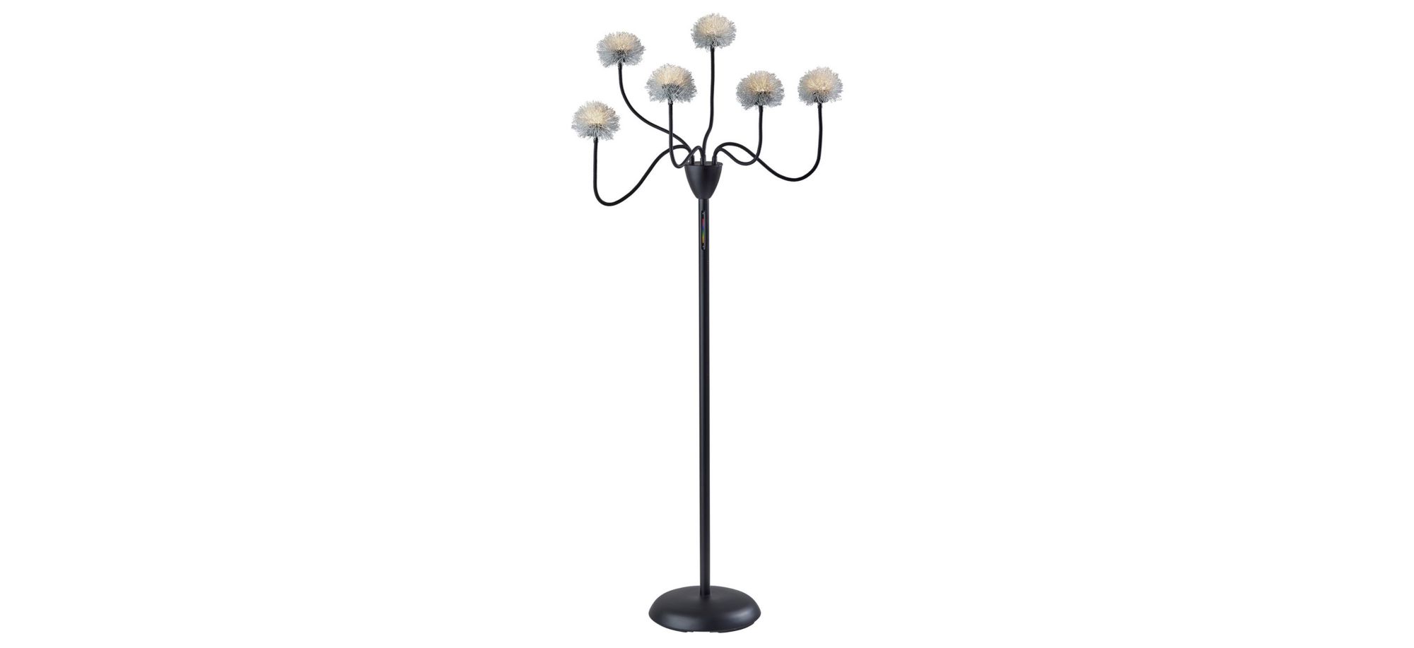 Pom Pom LED Floor Lamp in Black by Adesso Inc