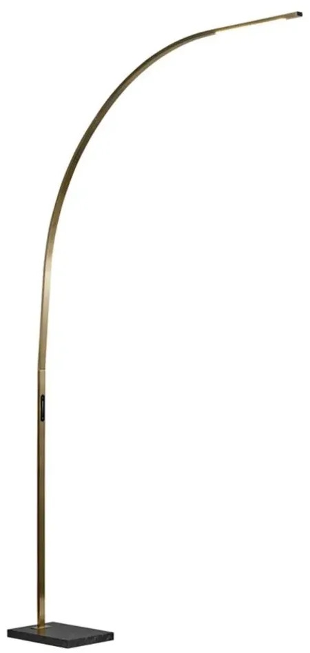 Sonic Arc Lamp with Smart Switch in Antique Brass by Adesso Inc