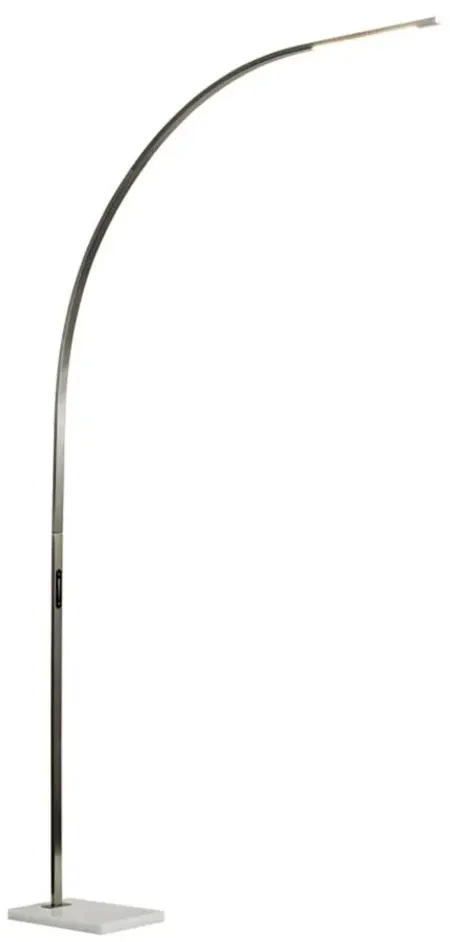 Sonic Arc Lamp with Smart Switch in Brushed Steel by Adesso Inc