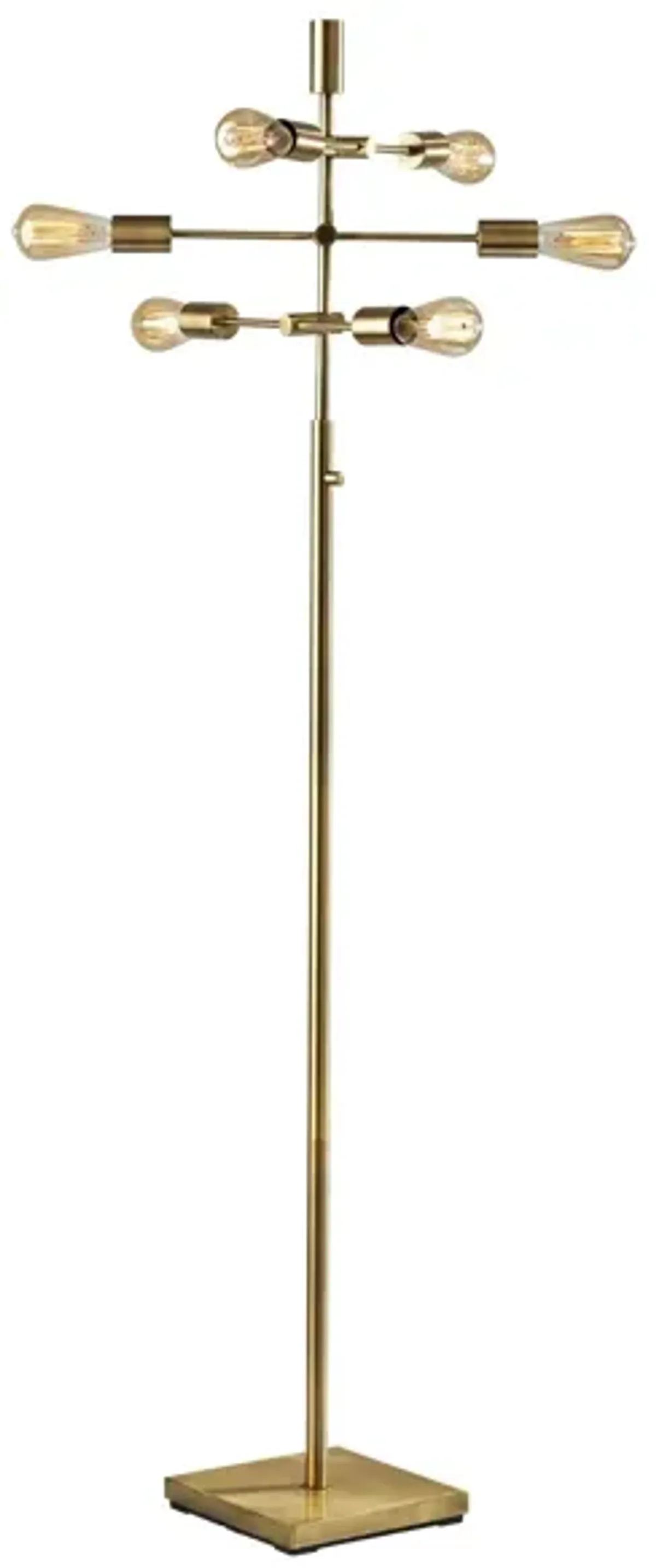 Sputnik Floor Lamp in Antique Brass by Adesso Inc