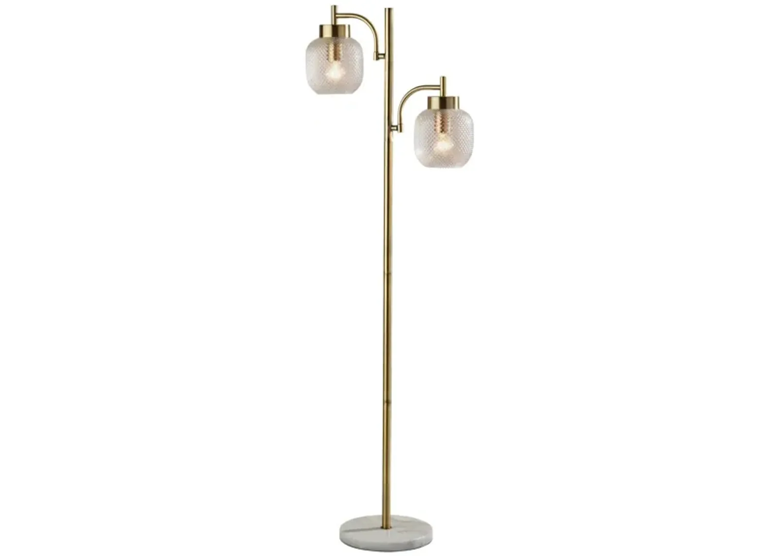 Natasha Floor Lamp in Antique Brass by Adesso Inc