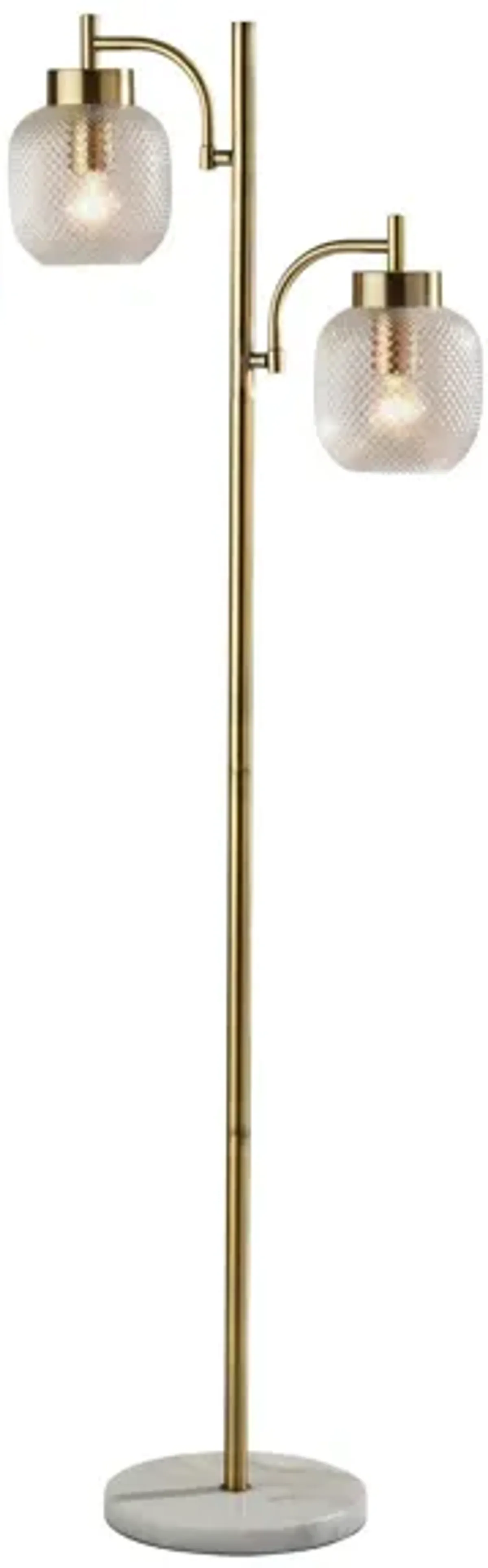 Natasha Floor Lamp in Antique Brass by Adesso Inc