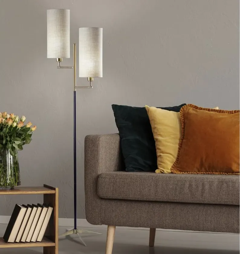 Davis Floor Lamp in Brass by Adesso Inc