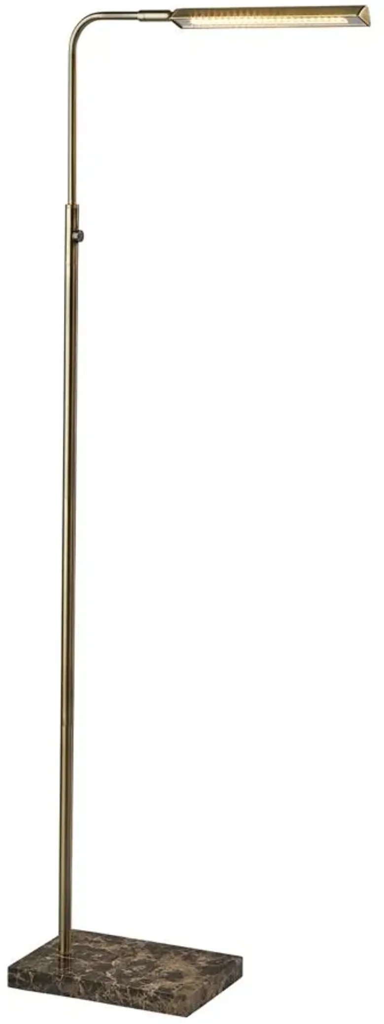 Reader LED Floor Lamp in Antique Brass by Adesso Inc