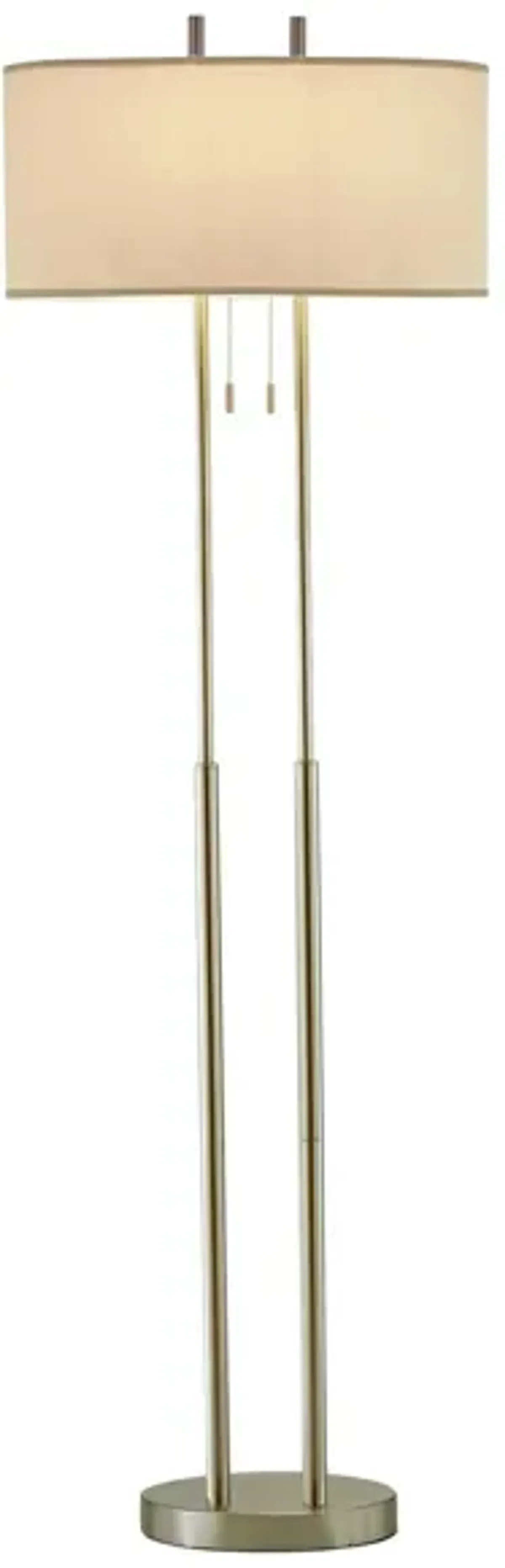 Duet Floor Lamp in Brushed Steel by Adesso Inc