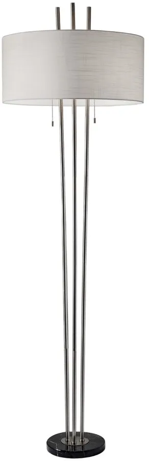 Anderson Floor Lamp in Brushed Steel by Adesso Inc