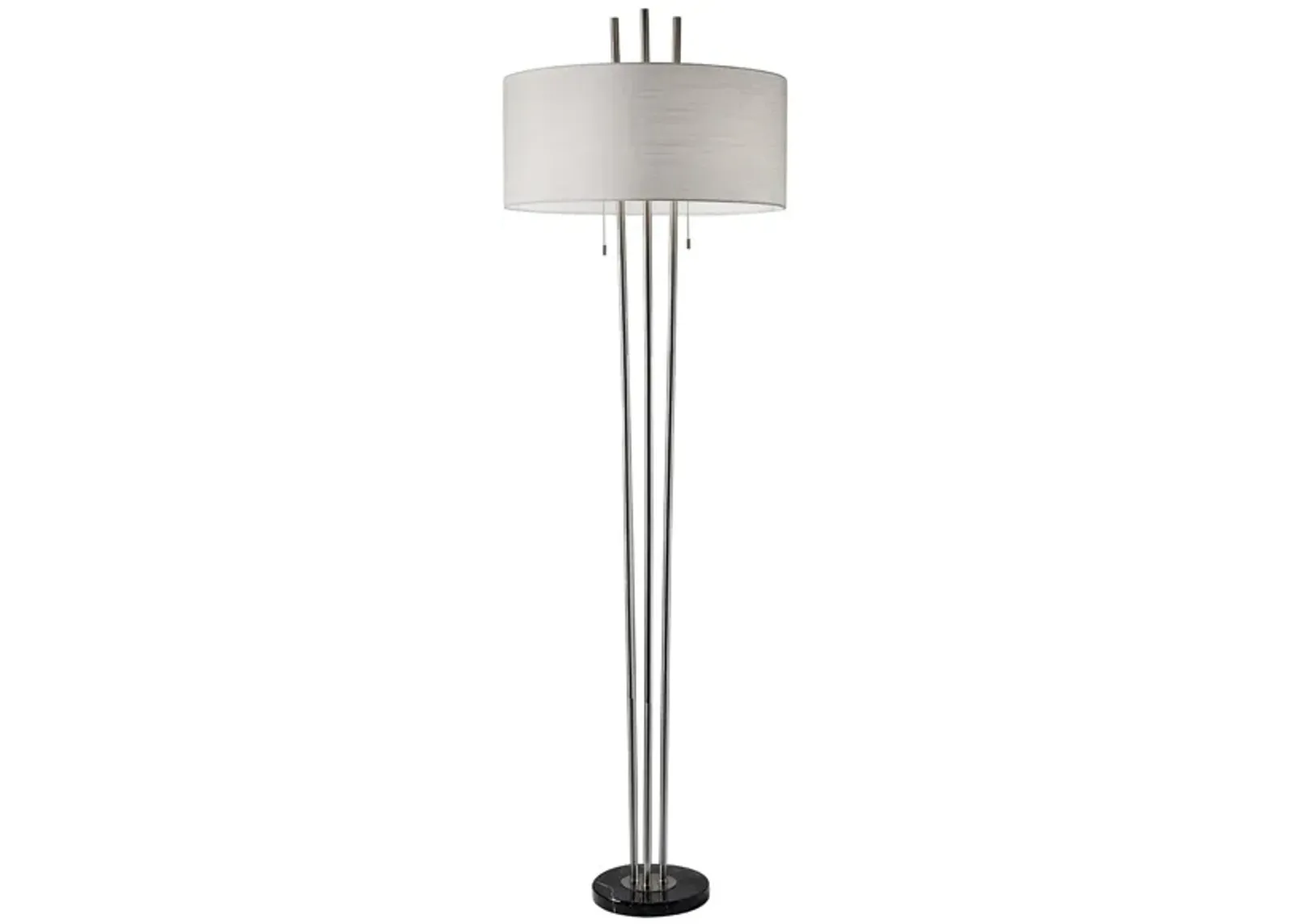 Anderson Floor Lamp in Brushed Steel by Adesso Inc