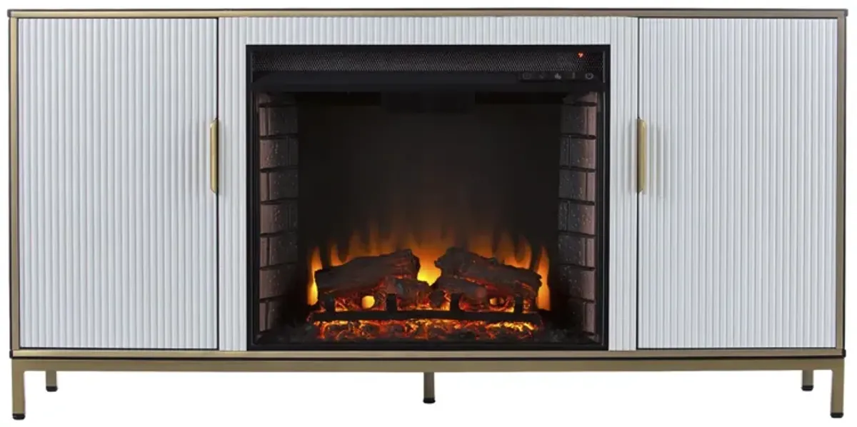 Newcastle Daltaire Fireplace Console in Black by SEI Furniture