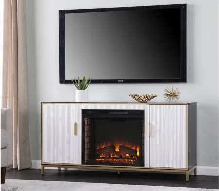 Newcastle Daltaire Fireplace Console in Black by SEI Furniture