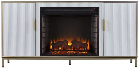 Newcastle Daltaire Fireplace Console in Black by SEI Furniture