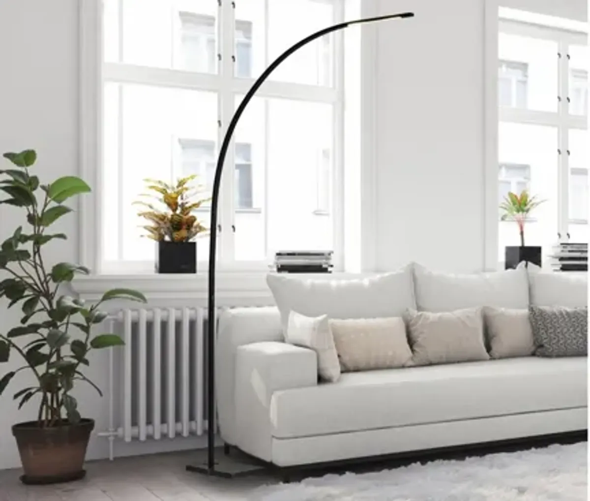 Sonic Arc Lamp with Smart Switch in Black by Adesso Inc