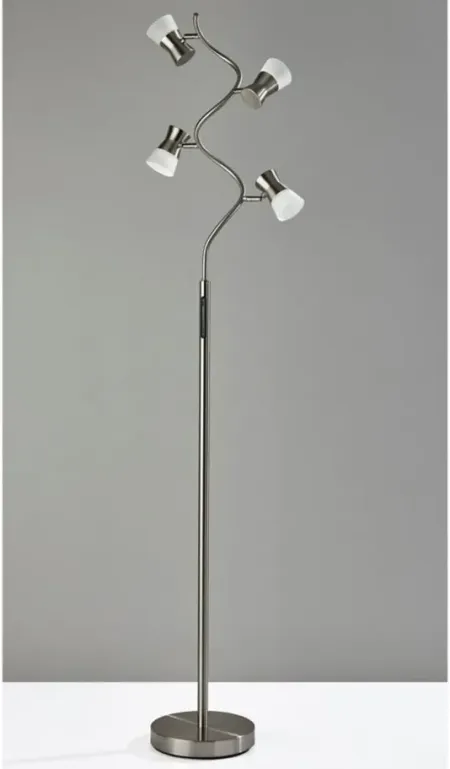 Cyrus Floor Lamp in Brushed Steel by Adesso Inc
