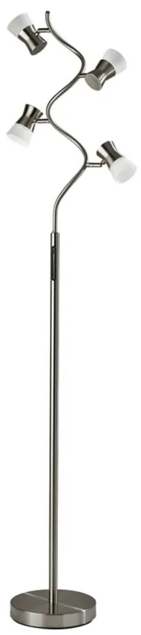 Cyrus Floor Lamp in Brushed Steel by Adesso Inc