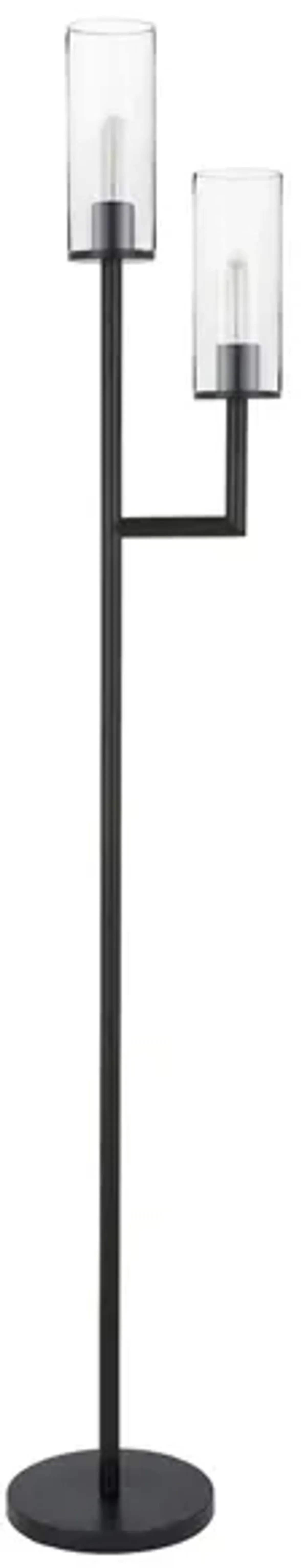 Amir Torchiere Floor Lamp in Blackened Bronze by Hudson & Canal