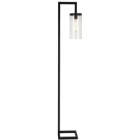 Ansa Seeded Glass Floor Lamp in Blackened Bronze by Hudson & Canal