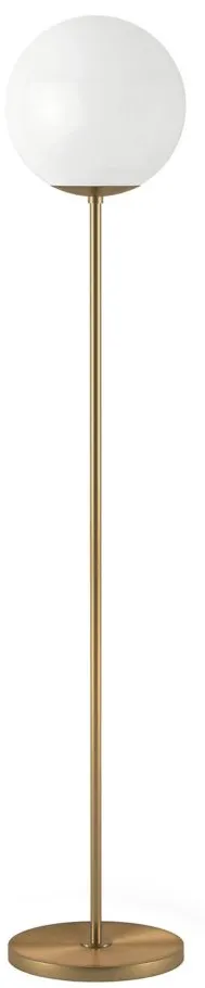 Klaudia Globe & Stem Floor Lamp in Brass by Hudson & Canal
