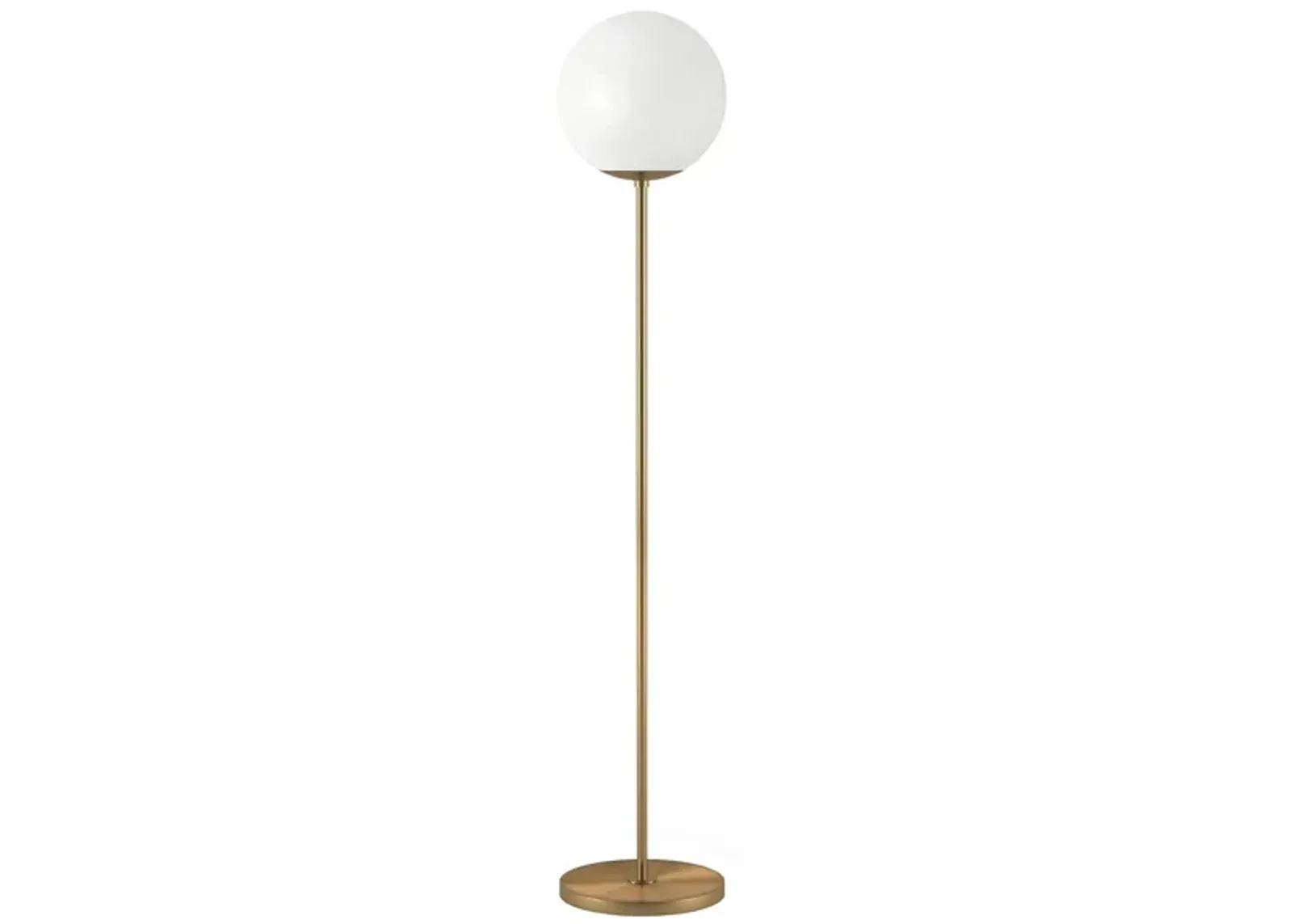 Klaudia Globe & Stem Floor Lamp in Brass by Hudson & Canal