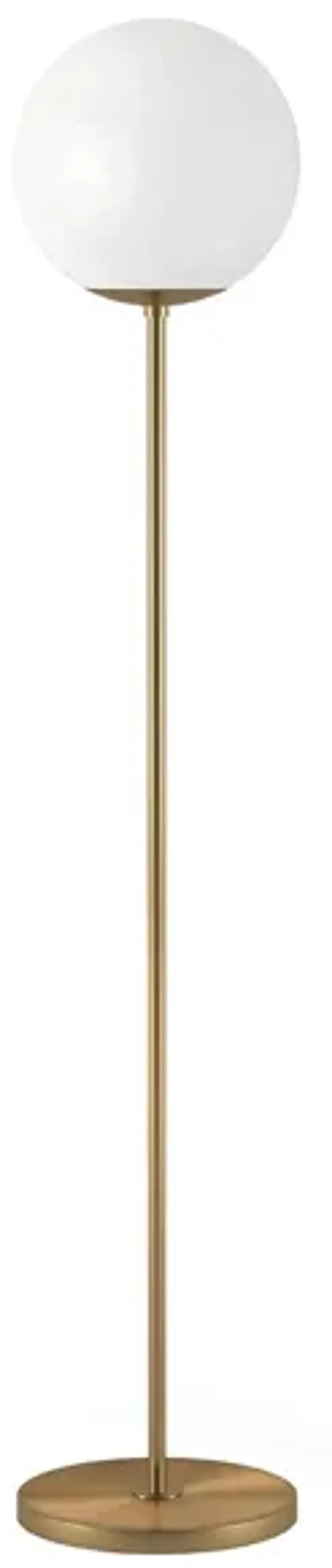 Klaudia Globe & Stem Floor Lamp in Brass by Hudson & Canal